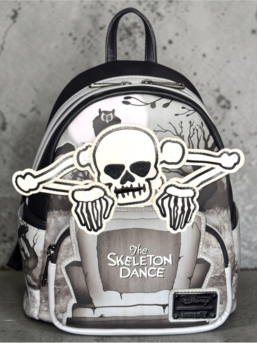 Disney Loungefly the Skeleton Dance Glow in the Dark Mini Backpack